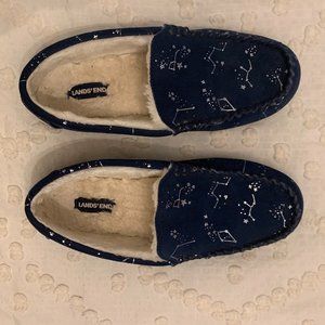 Land's End Constellation/Navy Moccasin House Shoes